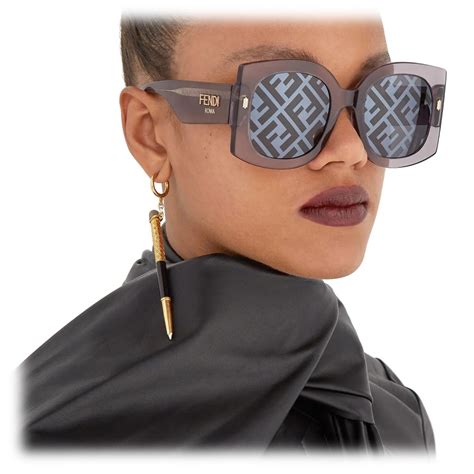 fendi roma oversized sunglasses|FENDI EYEWEAR Roma oversized square.